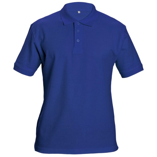 Tricou cu guler KEYA - albastru regal