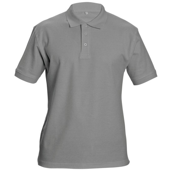 Tricou de barbati gri cu guler KEYA