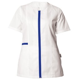 Bluza medicală ZAIRA - alb și albastru