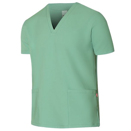 Tunică medicala cu mâneci scurte de culoare verde deschisă VELILLA