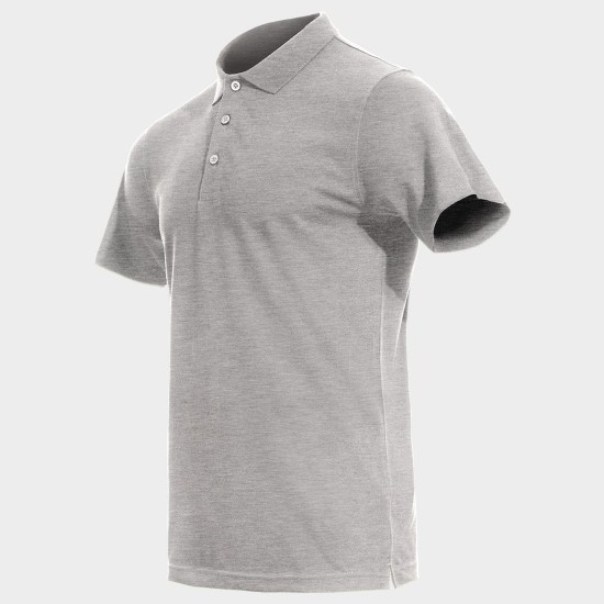 Tricou pentru bărbați cu guler STENSO NAOS Gri