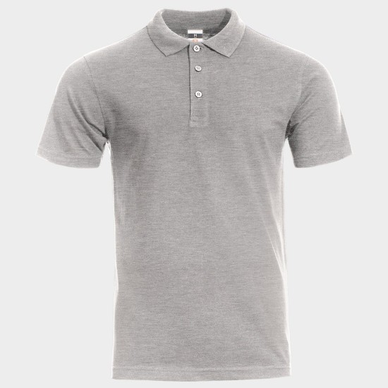 Tricou pentru bărbați cu guler STENSO NAOS Gri