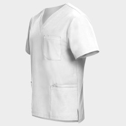 Tunica medicală pentru bărbați NOBBY Alb