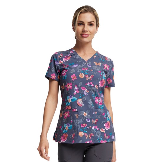 Tunică medicală EDS DK616 - Butterflies Abloom