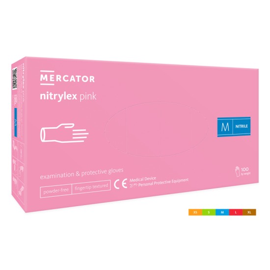 Mănuși pentru activități medicale și cosmetice - roz