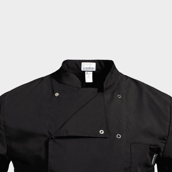 Tunică pentru bucătari cu mâneci scurte NAPOLI 2.0 BLACK  