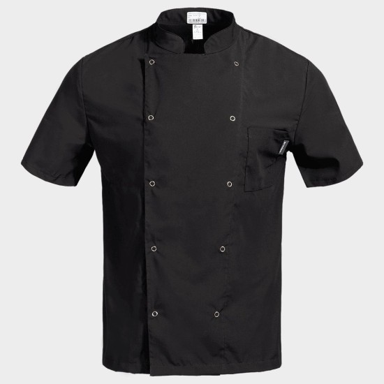 Tunică pentru bucătari cu mâneci scurte NAPOLI 2.0 BLACK  