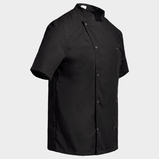 Tunică pentru bucătari cu mâneci scurte NAPOLI 2.0 BLACK  