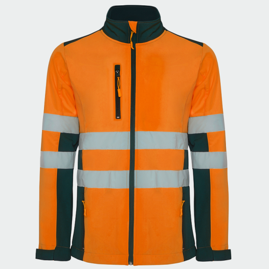 Jachetă softshell reflectorizantă ANTARES HV - Portocaliu