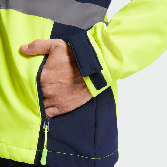 Jachetă softshell reflectorizantă ANTARES HV - Galben
