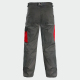Pantalonii de lucru CEFEUS Trousers - gri/rosu