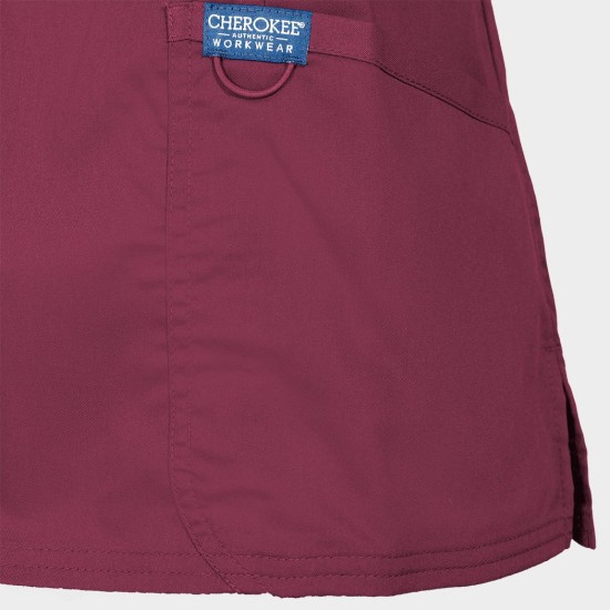 Tunică medicală pentru femei CHEROKEE WRAP BURGUNDY WWE610