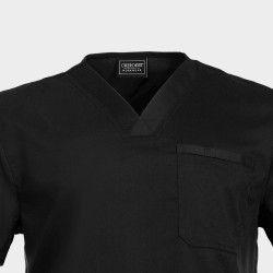 Tunică medicală bărbați V-NECK BLACK WWE670