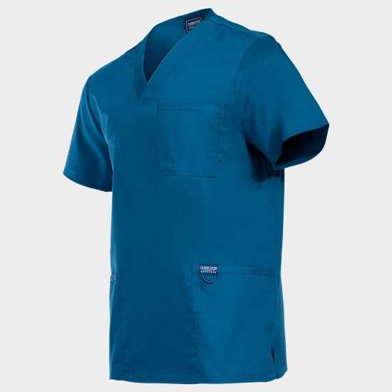 Tunică medicală bărbați CHEROKEE V-NECK CARIBBEAN BLUE WWE670