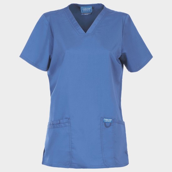 Tunică medicală de damă CHEROKEE V-NECK LIGHT BLUE WWE620
