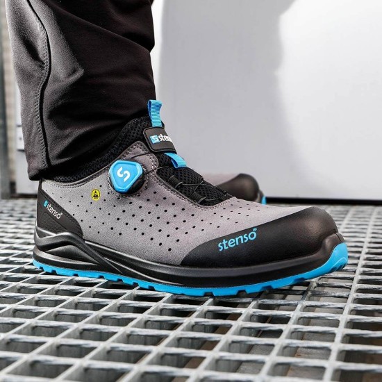 Pantofi de protecție JETT ULTRA S1PS ESD GREY/BLUE