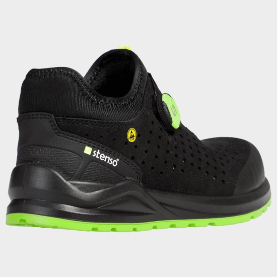 Pantofi de protecție JETT S1PS ESD BLACK/GREEN