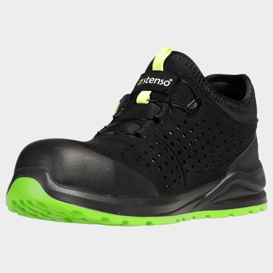 Pantofi de protecție JETT S1PS ESD BLACK/GREEN
