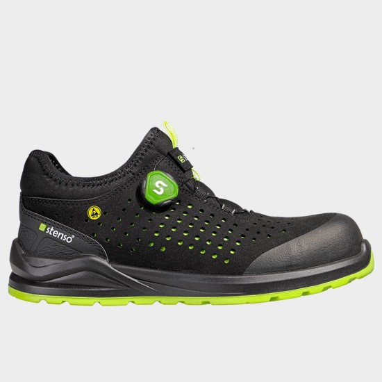 Pantofi de protecție JETT S1PS ESD BLACK/GREEN