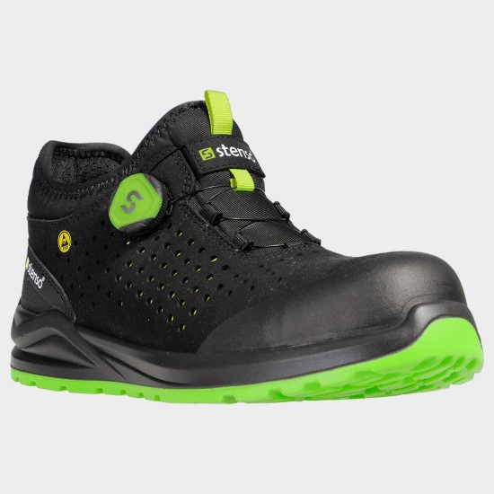 Pantofi de protecție JETT S1PS ESD BLACK/GREEN