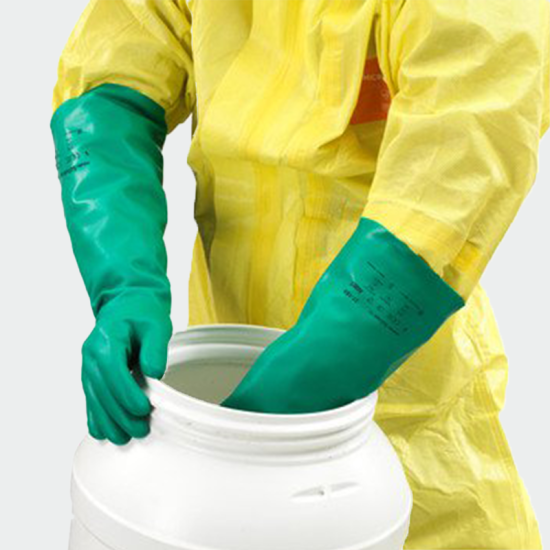 Mănuși de protecție chimică AlphaTec 37-185 - Verde