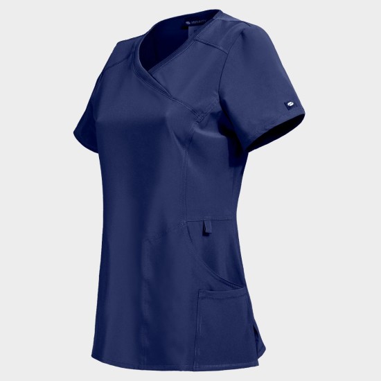 Tunică medicală damă CHEROKEE WRAP DARK BLUE CKE2625A