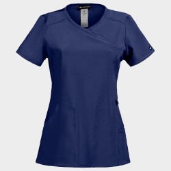 Tunică medicală damă CHEROKEE WRAP DARK BLUE CKE2625A