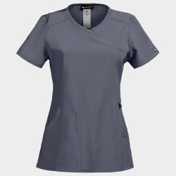 Tunică medicală damă CHEROKEE WRAP GREY CKE2625A