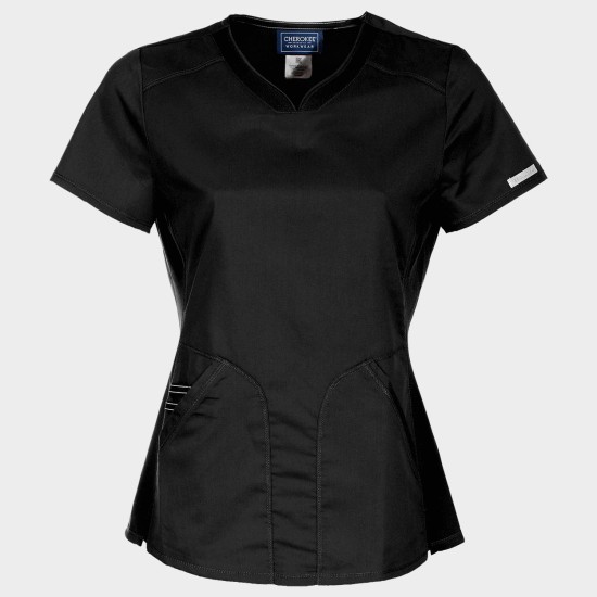 Tunică medicală damă  CHEROKEE V-NECK BLACK WWE601