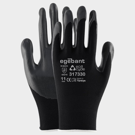 Mănuși de lucru din eco textil GEBANT SANFOAM BLACK