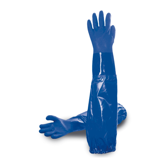 Mănuși lungi protectie chimica TB 666 - acoperite cu PVC