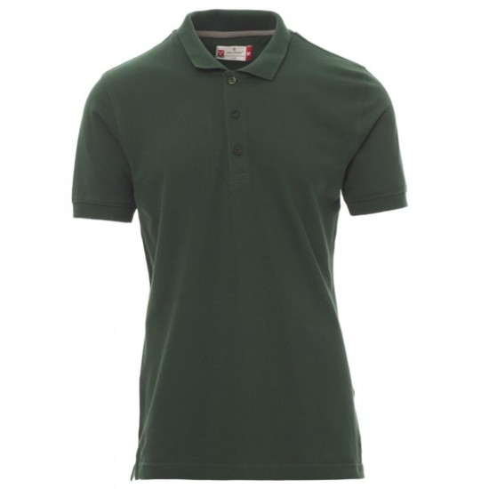 Tricou cu guler pentru bărbați PAYPER VENICE | Verde