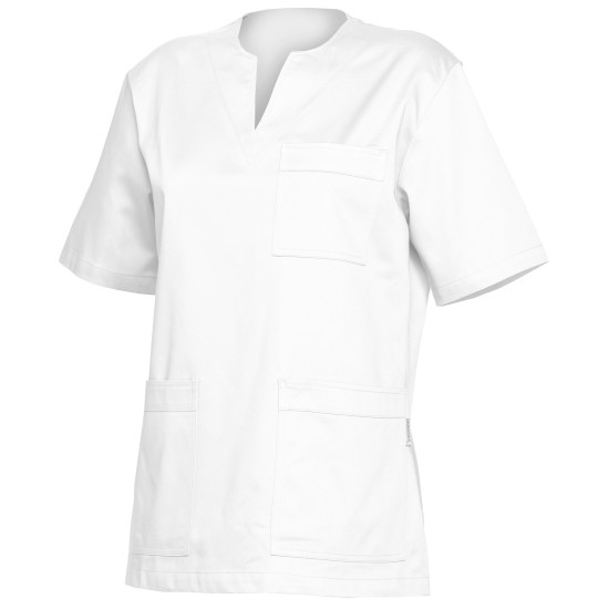 Bluza medicală albă cu maneci scurte SIENA