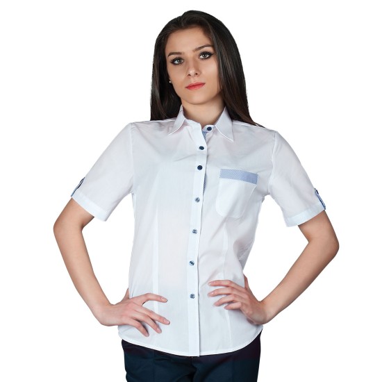Cămașă eleganta de damă cu mâneci scurte CASTA