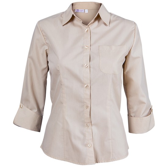 Cămașă de damă din bumbac cu mâneci 3/4 CAMISA