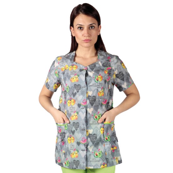 Bluza medicala imprimata FRUITS