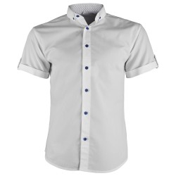 Cămașă slim fit albă de bărbați PORTO FINO