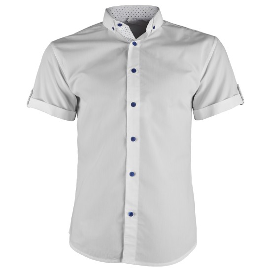 Cămașă slim fit albă de bărbați PORTO FINO