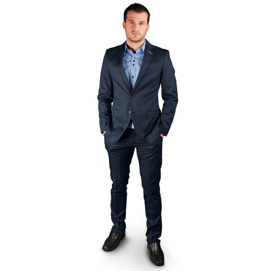 Pantaloni eleganti lungi de barbatii RAGE - albastru închis