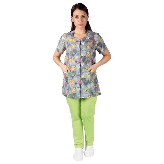 Bluza medicala imprimata FRUITS