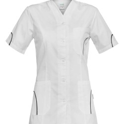 Tunică medicala SILVIA | Alb | Albastru închis