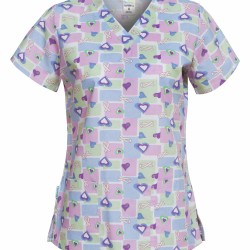Tunică medicala femei de lucru BAMBINA | Panglici | Inimi