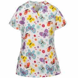 Bluza medicala BAMBINA | Flori | Fluturi