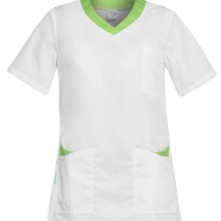 Tunică medicala dama PAOLA | Alb | Verde