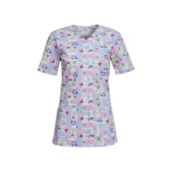Tunică medicala cu nasturi CARINA | Panglici | Inimi