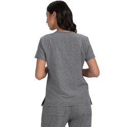 Bluza medicala dama BASICS 373 | Gri melanj