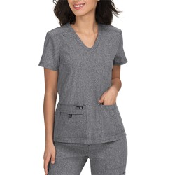 Bluza medicala dama BASICS 373 | Gri melanj