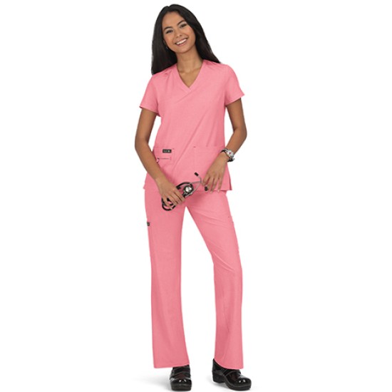 Bluza medicala BASICS 373 | Melanj roz deschis