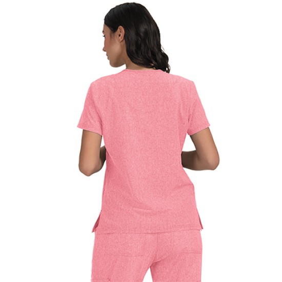 Bluza medicala BASICS 373 | Melanj roz deschis