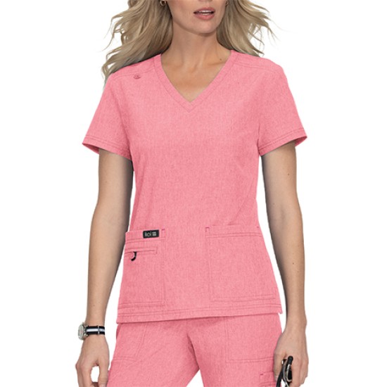 Bluza medicala BASICS 373 | Melanj roz deschis